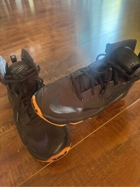 Authentic LeBron James Nike Black High-Top Basketball Sneakers